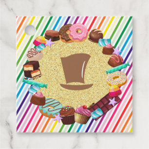 Süßspeise, Schokolade, Essen, Donuts, Regenbogente Geschenkanhänger