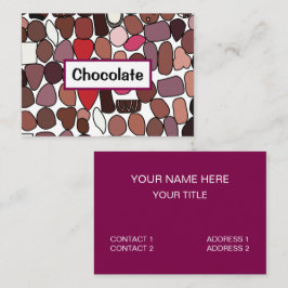 Süßwaren mit Schokolade Visitenkarte