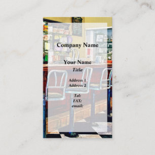 Süßwarenladen mit Sodabrunnen Visitenkarte