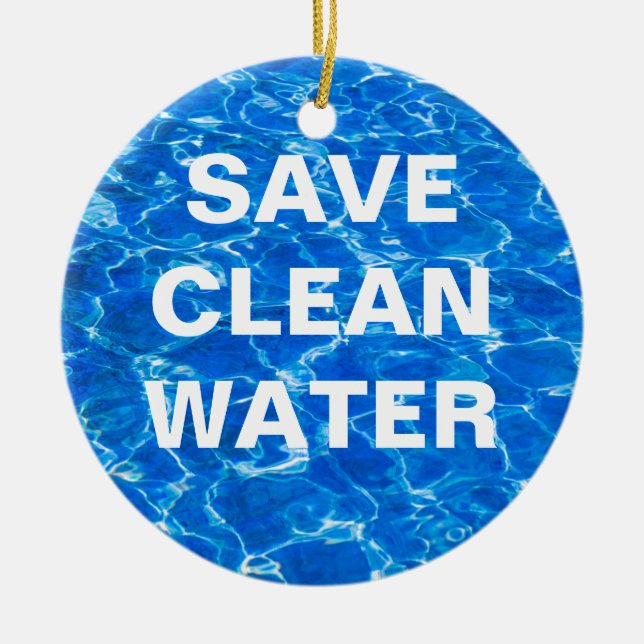 Süßwasser - dritte Version von drei Keramik Ornament (Vorne)