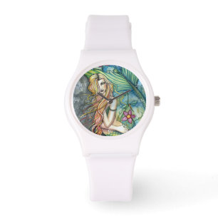 Süßwasser-Meerjungfrau Fantasy-Kunst Armbanduhr