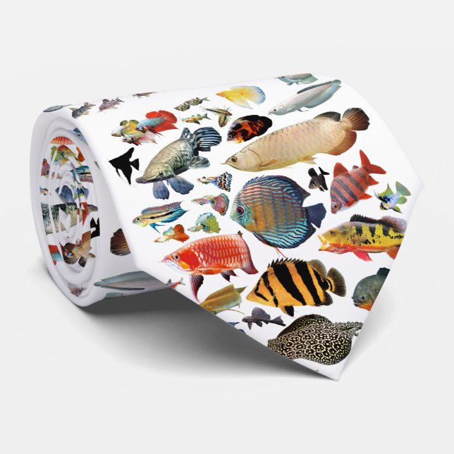 Süßwasser Tropischer Fisch ネ イ Krawatte (Gerollt)