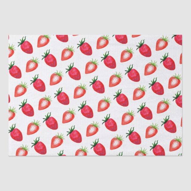Süßwasserfarben Erdbeeren Seidenpapier (Vorderseite)