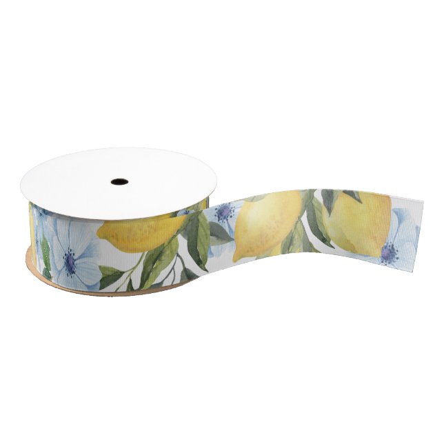 Süßwasserfarben und Blume Ripsband (Spule)