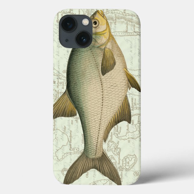 Süßwasserfisch auf Karte Case-Mate iPhone Hülle (Rückseite)