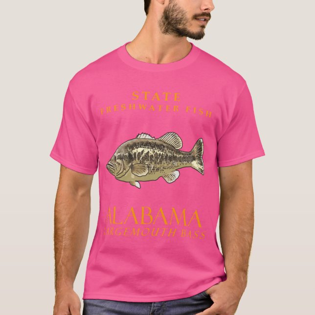 Süßwasserfisch aus Alabama im Largemouth B T-Shirt (Vorderseite)