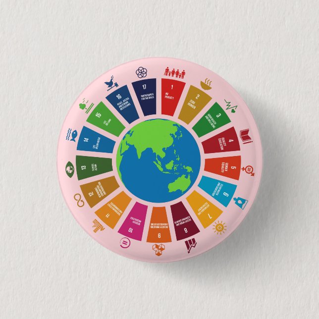 Sustainability Goals Advocacy Community Action Button (Vorderseite)