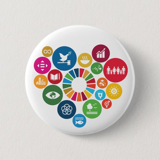 Sustainability Goals Advocacy Community Action Button (Vorderseite)