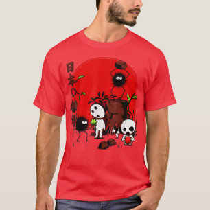 Susuwatari und Kodama japanische Geister Spooky Ha T-Shirt