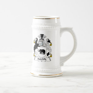 Sutcliffe Familienwappen Bierglas