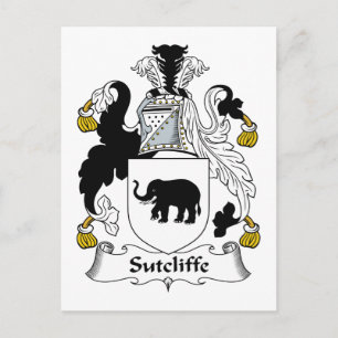 Sutcliffe-Familienwappen Postkarte