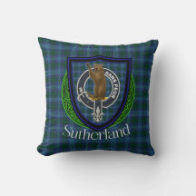 Sutherland-Schottischer-Clan-Tartan & -Wappen