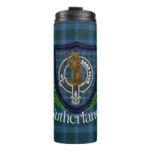 Sutherland-Schottischer-Clan-Tartan & -Wappen