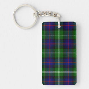 Sutherland-Tartan blau-grün kariert Schlüsselanhänger