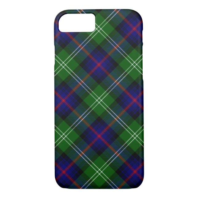 Sutherland Tartan Blau kariert Case-Mate iPhone Hülle (Rückseite)