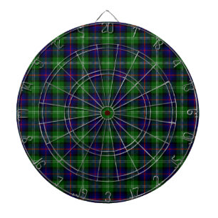 Sutherland Tartan Blau kariert Dartscheibe