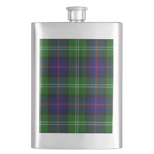 Sutherland Tartan Blau kariert Flachmann