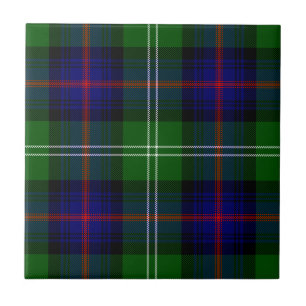 Sutherland Tartan Blau kariert Fliese