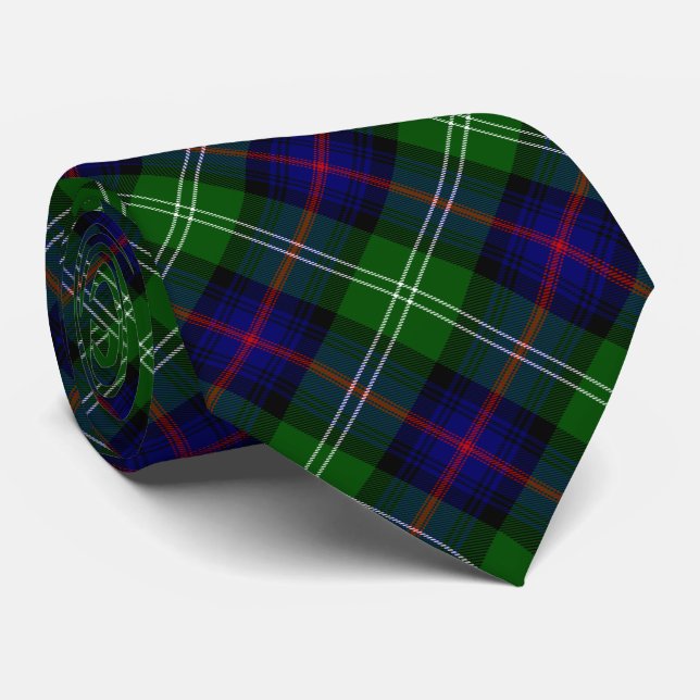 Sutherland Tartan Blau kariert Krawatte (Gerollt)