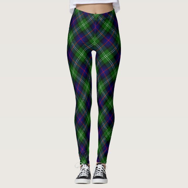 Sutherland Tartan Blau kariert Leggings (Vorderseite)