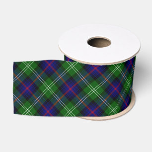 Sutherland Tartan Blau kariert Ripsband