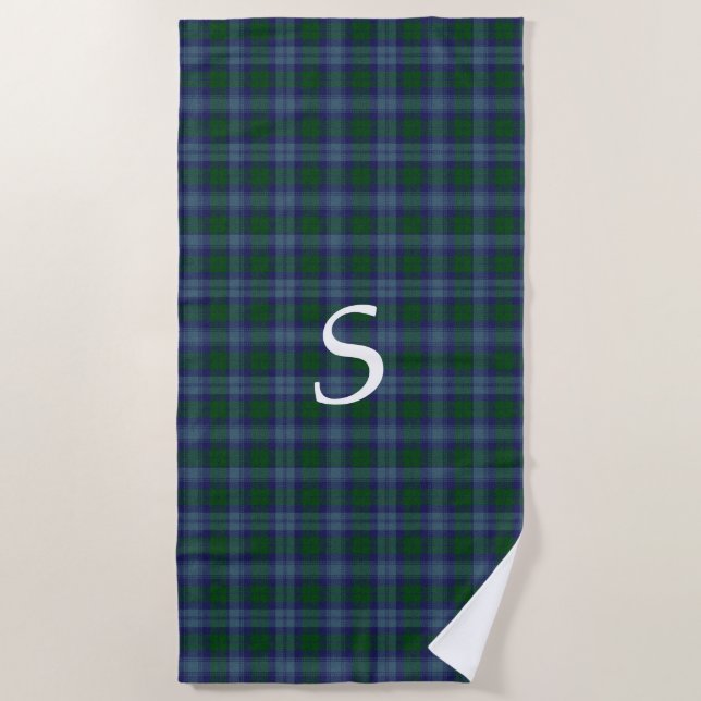 Sutherland Tartan Kariert Beach Handtuch (Vorderseite)