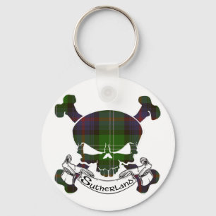 Sutherland Tartan-Schädel Schlüsselanhänger