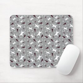 Sutil Geometry: Stars & Triangles – Grau Mousepad