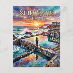 Sutro Baths Kalifornien Postkarte