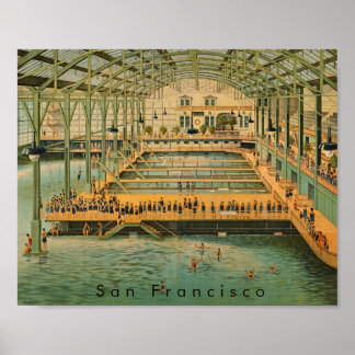 Sutro Baths Pavillon San Francisco 1885 Viktoriani Poster