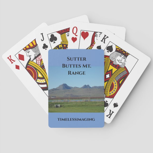Sutter Buttes Mountain Range Playing Cards Spielkarten (Rückseite)