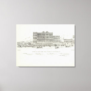 Sutter Südseite Sansome und Montgomery Leinwanddruck