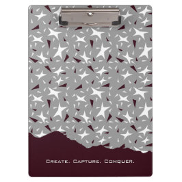 Suttil Geometrie: Sterne und Dreiecke – Grau Klemmbrett