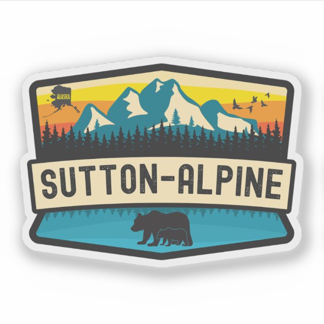 Sutton-Alpine, Alaska Aufkleber (Vorderseite)