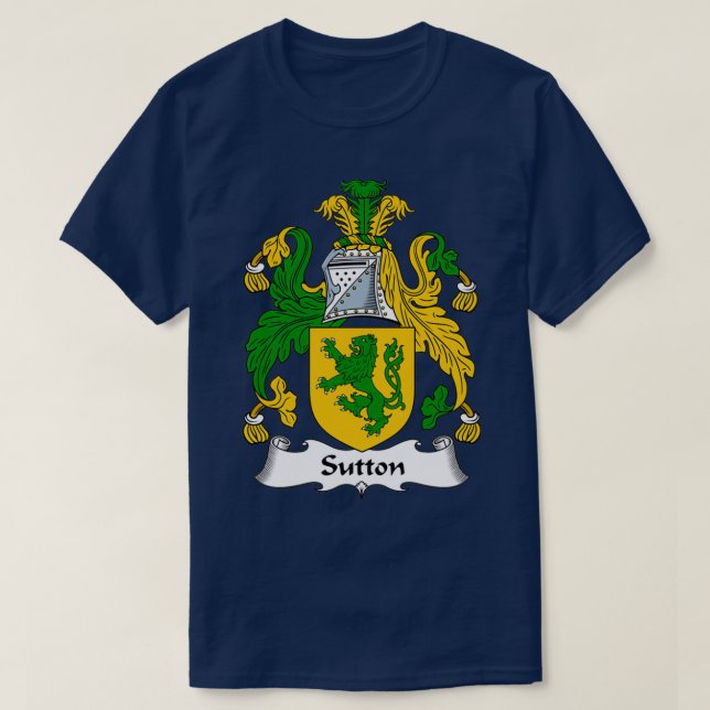Sutton Coat of Arms Family Crest  T-Shirt (Design vorne)