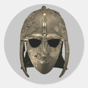 Sutton Hoo Helm Runder Aufkleber