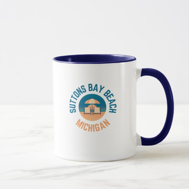Suttons Bay Beach Michigan Heimat Kaffee Tasse (Rechts)