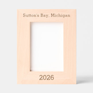 Sutton's Bay Michigan - Laser Engraved Frame Geätzte Rahmen