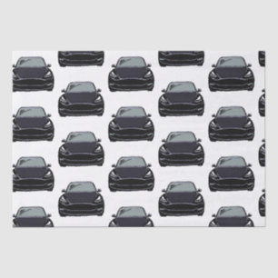 SUV-Fahrzeug mit schwarzem Elektroantrieb Seidenpapier