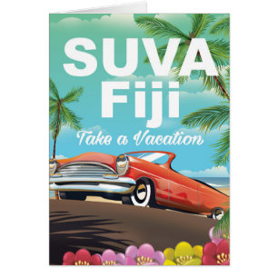 Suva, Fidschi Vintages Urlaubsposter