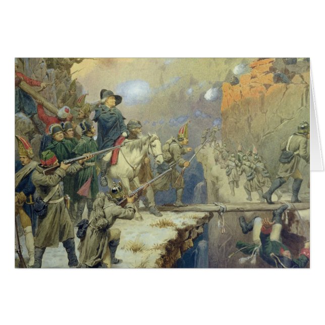 Suvorov croisant le pont du diable en 1799, 1880 (Devant horizontal)