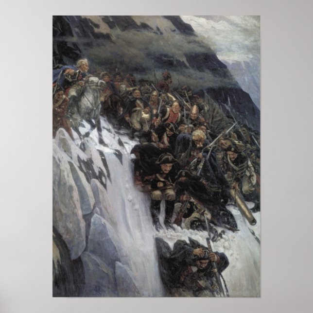 Suvorov Crossing the Alps Poster (Vorne)