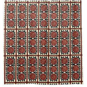 Suzani Art-dekoratives Blumenmuster Duschvorhang