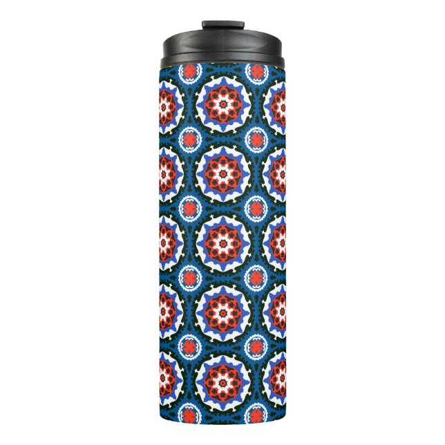 Suzani-Muster mit feinem Dekor Thermosbecher (Vorderseite)