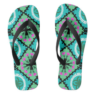 Suzani Muster mit Usbek-und Kasache-Motiven Flip Flops