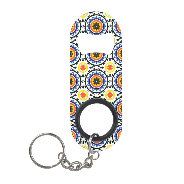 Suzani Muster Schlüsselanhänger Flaschenöffner (Vorderseite)