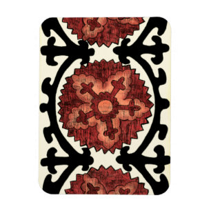 Suzani Style Decoration Blumenmuster Magnet