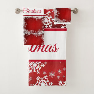 Suzanne Elizabeth Christmas Collection Holiday Bat Badhandtuch Set