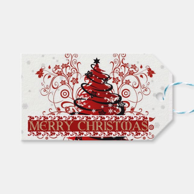 Suzanne Elizabeth Christmas Collection - Urlaub Geschenkanhänger (Vorderseite (Horizontal))