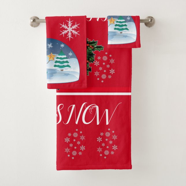SUZANNE ELIZABETH COLLECTION NOËL SERVIETTE DE BAI (En situation)